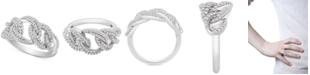 Macy's Diamond Interlocking Link Statement Ring (1/2 ct. t.w.) in Sterling Silver